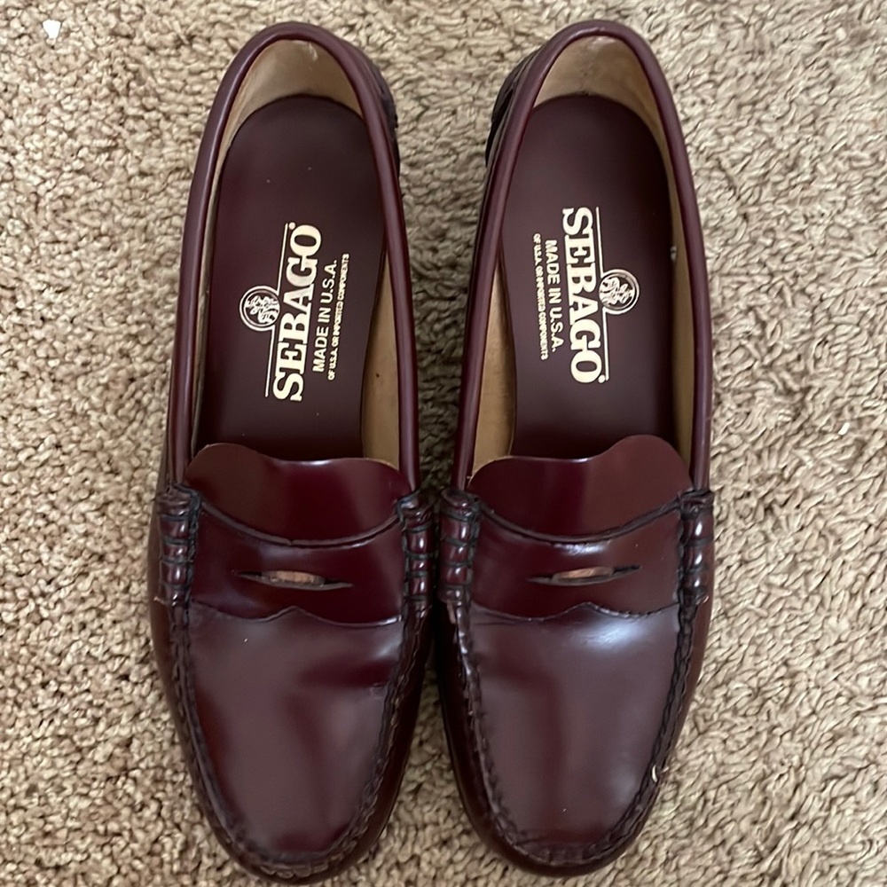 Brown leather women’s loafers
